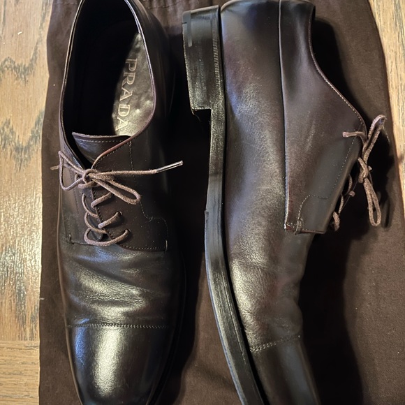 Prada Chocolate Brown Derby - Picture 3 of 9